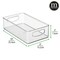 mDesign Plastic Office Storage Organizer Bin with Handles, 4 Pack, Clear